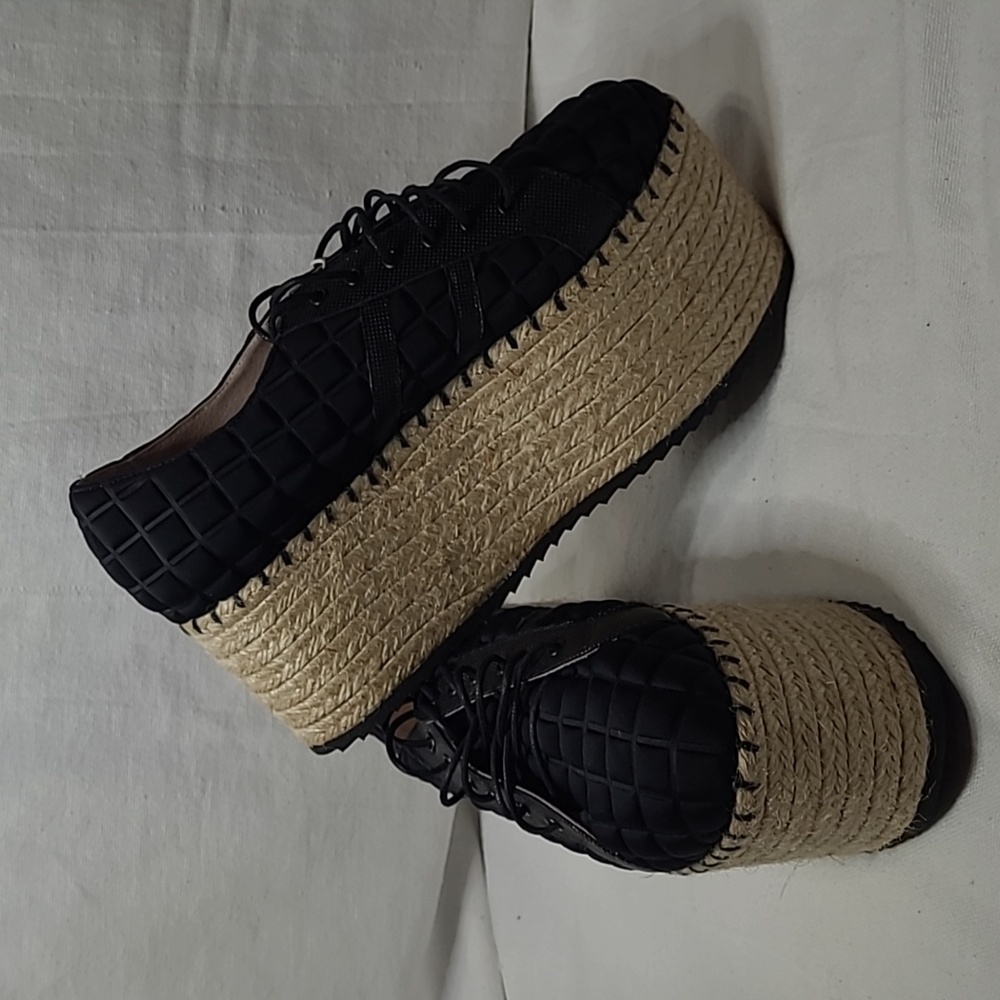 Unlace Espadrille 3" Platform Shoes Womens Size 9
